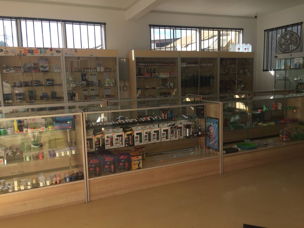 Display cases inside Still Smokin'
